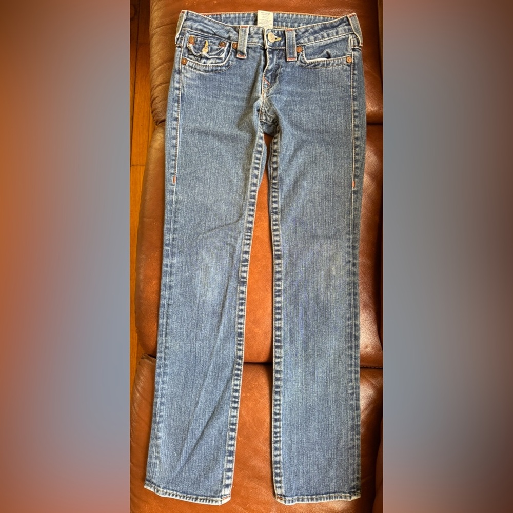 Vintage Women’s True Religion Straight Taper Light Wash Size 28